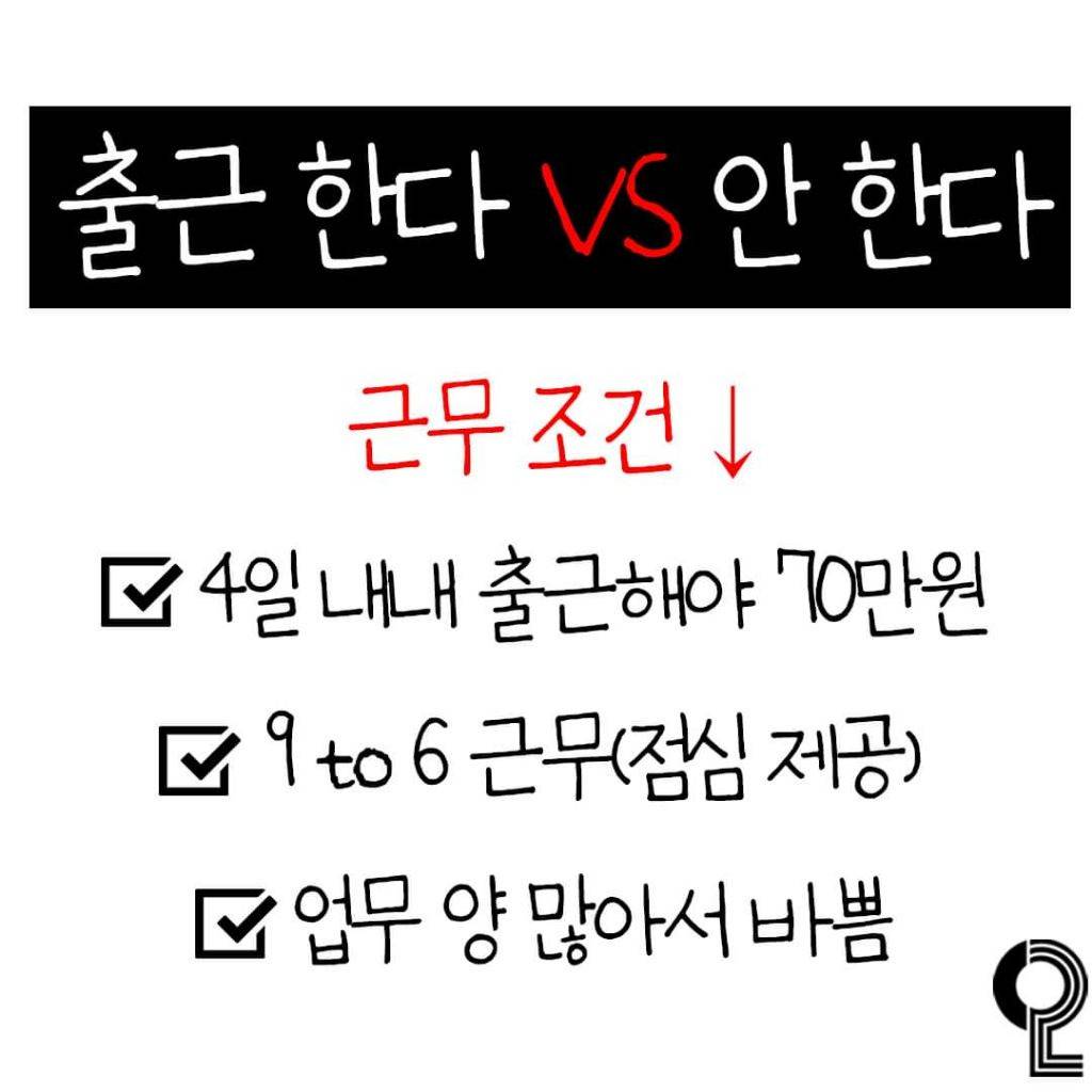 이번 연휴에 4일내내 출근하면 70만원을 준다면 출근한다vs안한다 | 인스티즈