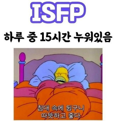 집에서 종일 누워만 있다는 MBTI | 인스티즈