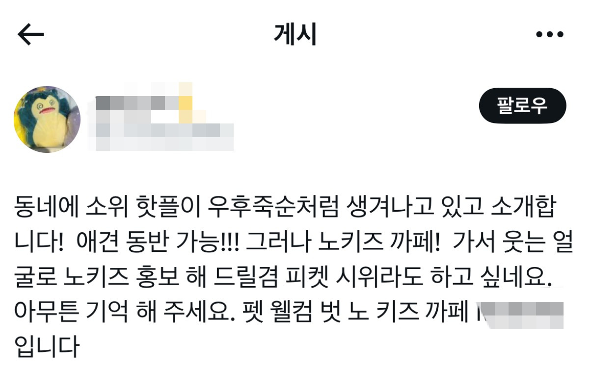 애견동반 가능!! 그러나 노키즈 카페!! | 인스티즈