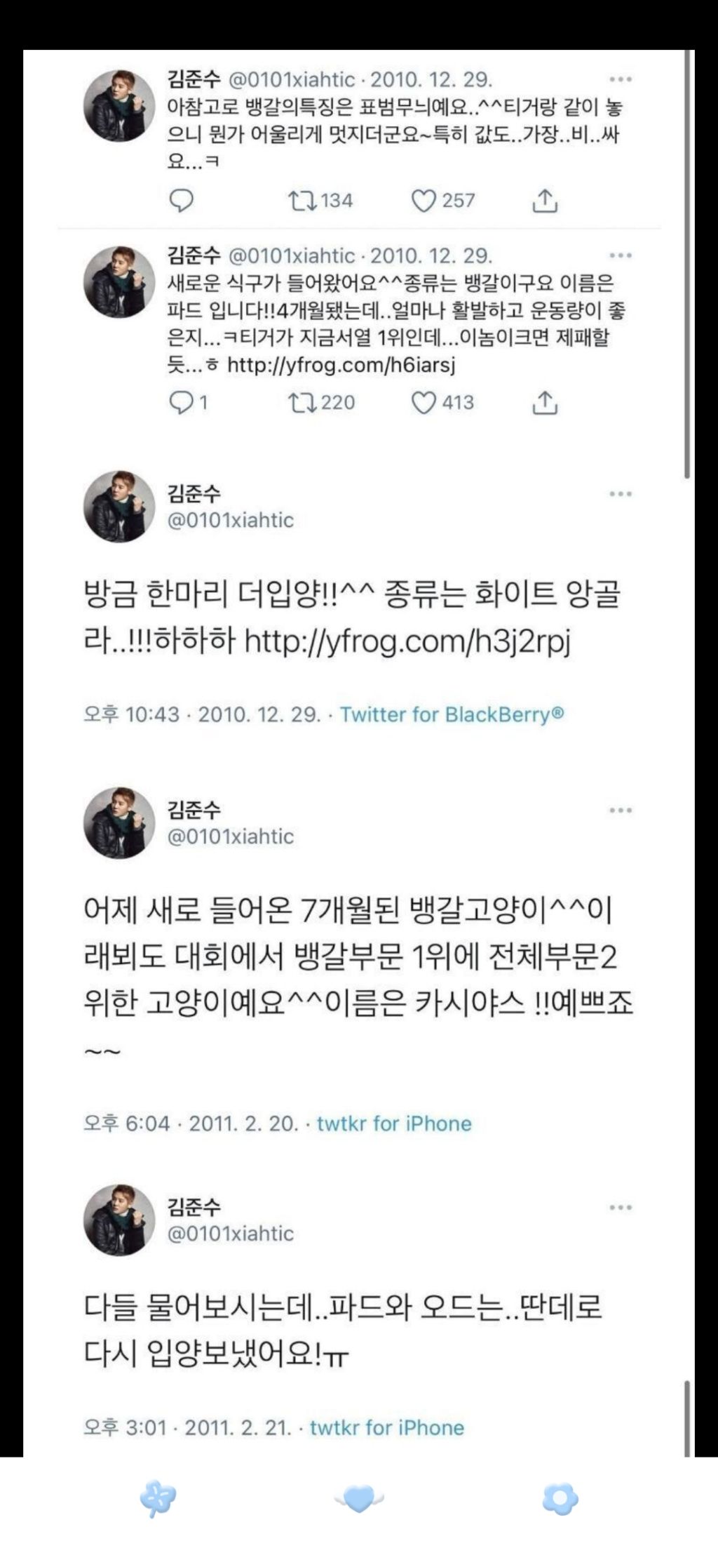 강아지가 클랜징폼만큼 작다는 시아준수형과 펫샵 입양값까지 적어놓고 파양하는 시아준수 | 인스티즈