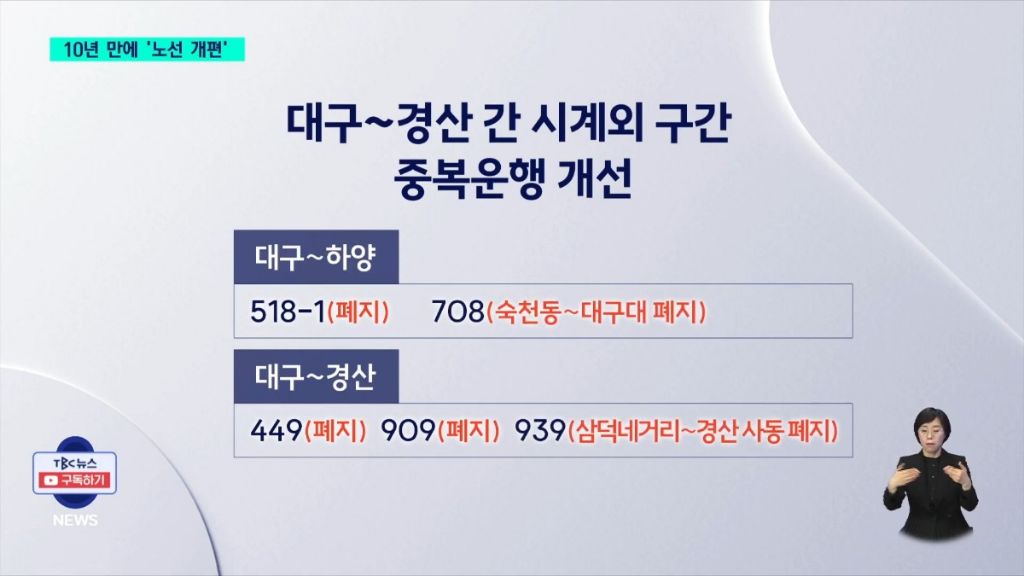 24일부터 개편된다는 대구 시내버스 | 인스티즈