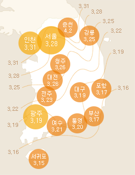 2025년 봄꽃 개화 시기 | 인스티즈
