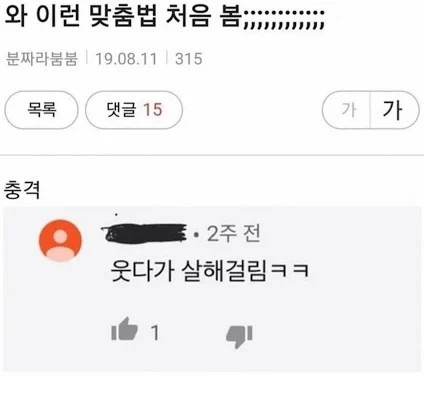  진짜 어이없다는 맞춤법 레전드는???