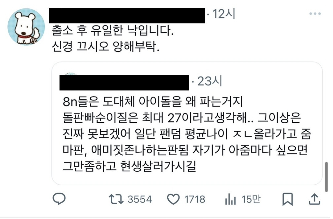  30대가 왜 아이돌 덕질을 하냐고