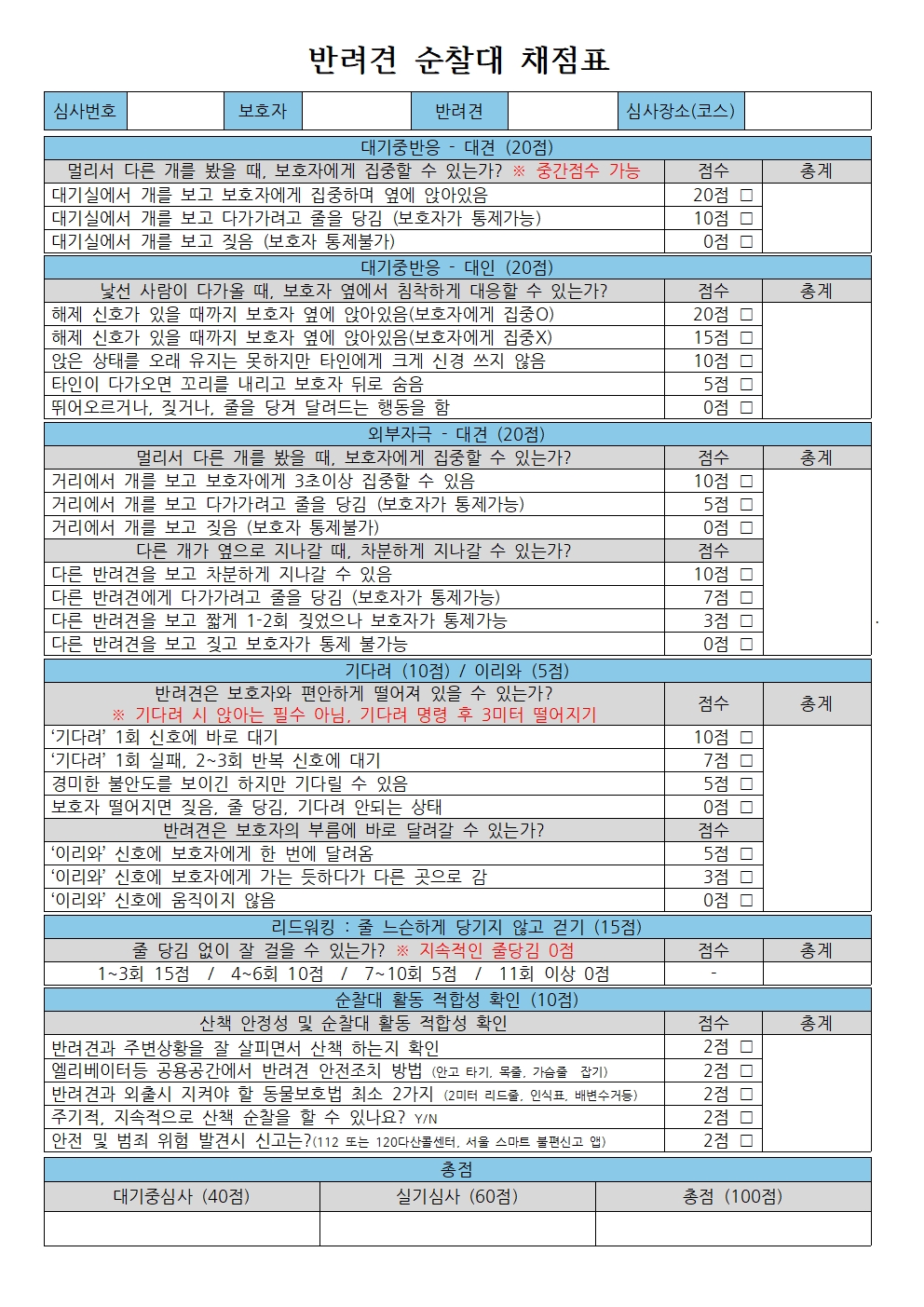 우리 강아지는 반려견 순찰대 가능하다 vs 광탈이다 | 인스티즈