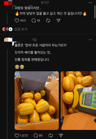불륜, 풍자, 홍보가 뒤섞인 스레드 현황 | 인스티즈