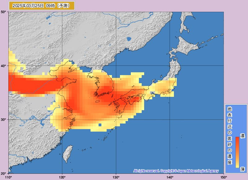 다음주 엄청난 황사가 일본을 향해 날아갈 예정 | 인스티즈