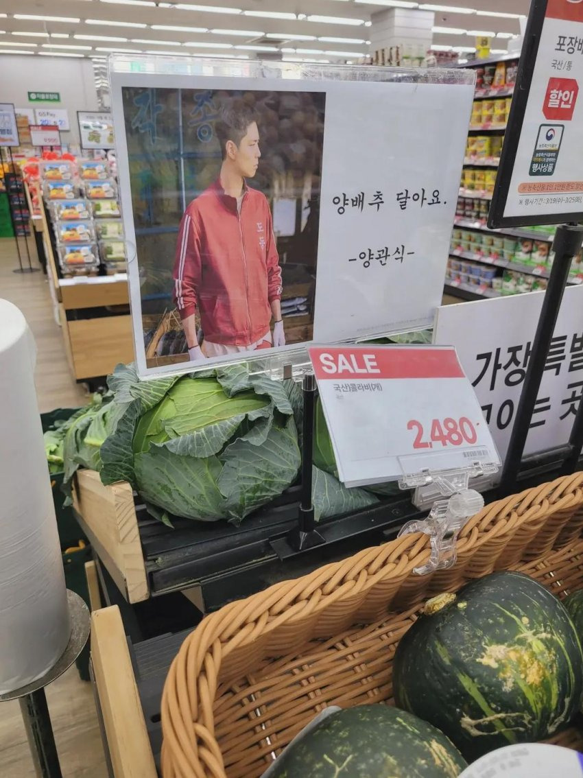  마트에서 배추 파는 박보검 목격.jpg