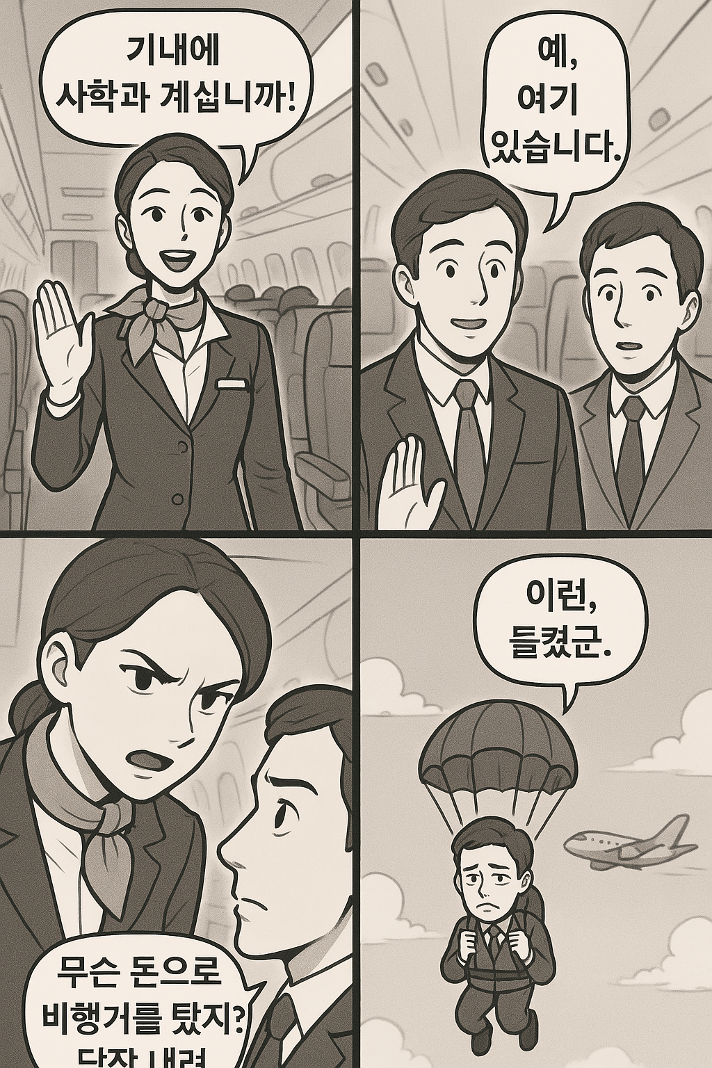  기내에 사학과 계십니까?