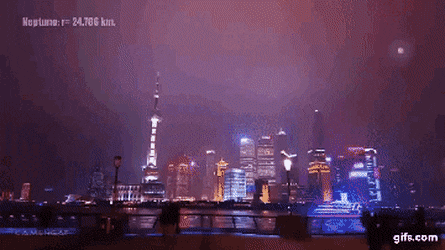 만약 지구와 달 사이로 행성이 지나간다면 우리가 보게 될 광경.gif | 인스티즈