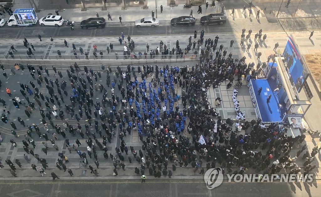  22년도 대선 이재명 광화문 첫유세와 마지막유세 비교