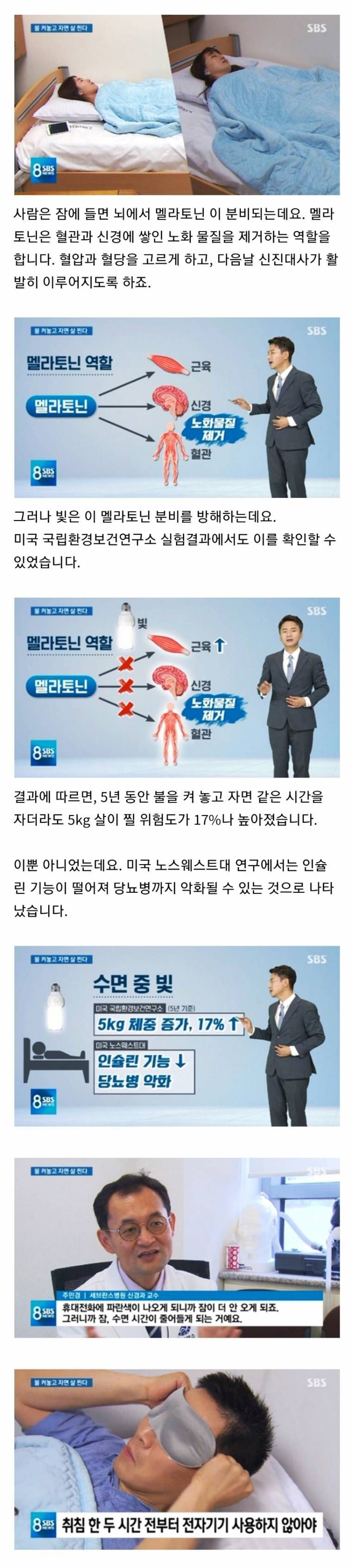 불 켜놓고 자면 살 찌고 뇌기능 저하 | 인스티즈