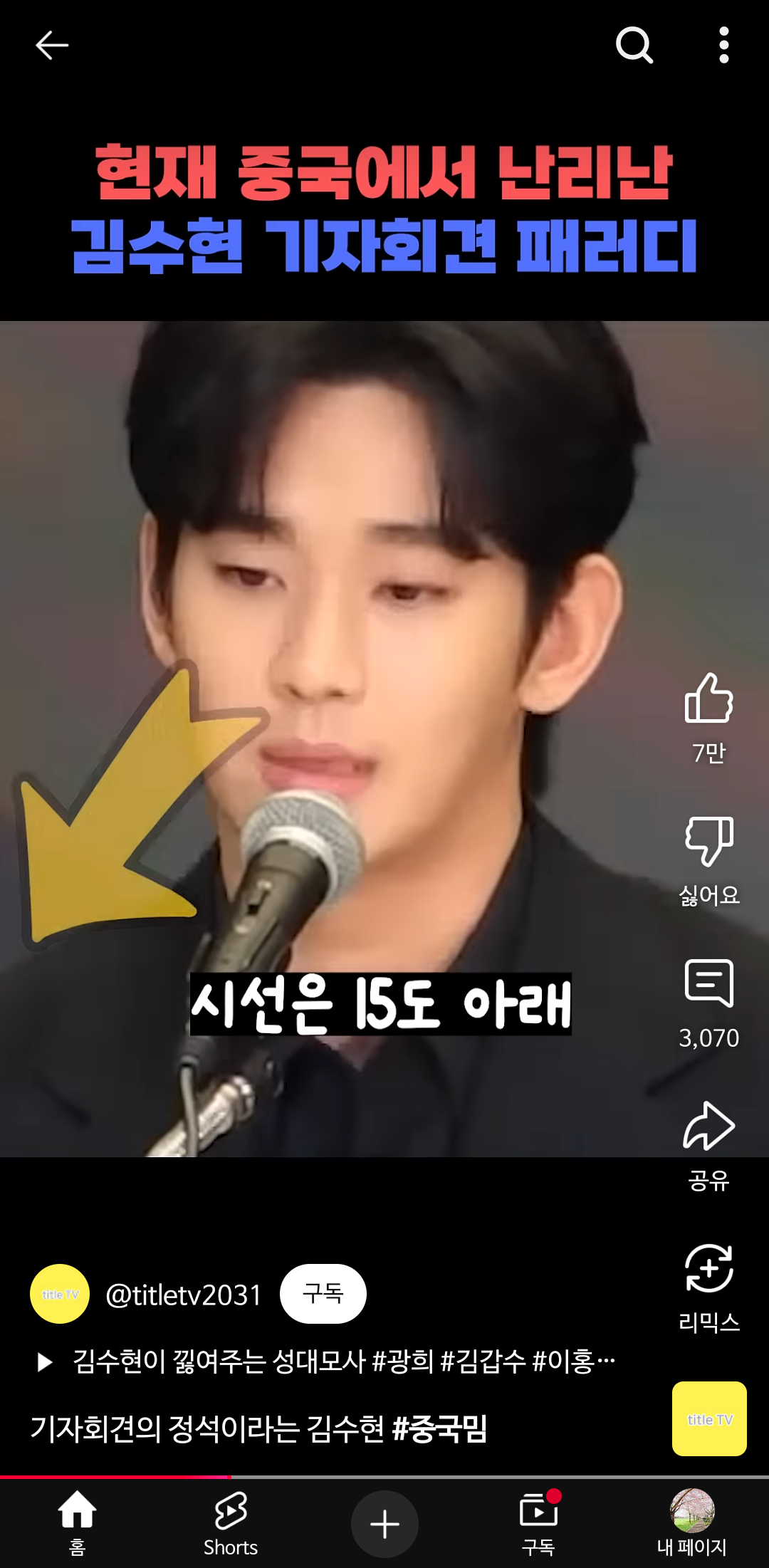  김수현 기자회견 패러디
