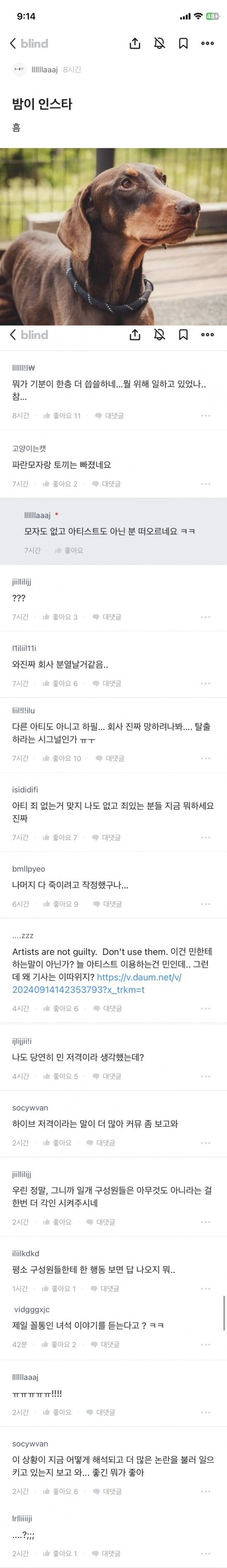 뉴진스 응원한 방탄소년단 정국을 '꼴통'이라며 비방했던 블라인드 하이브 직원들 | 인스티즈