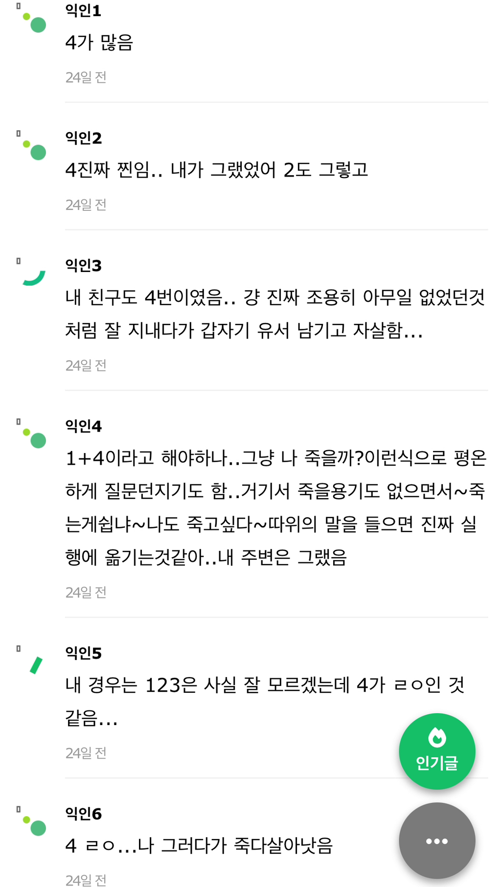 극단적인 선택 하기전 징후래 | 인스티즈
