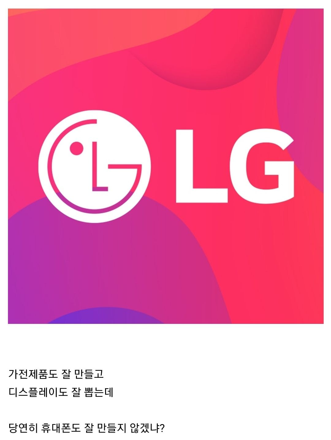  LG가 휴대폰 만들면 잘 만들꺼 같지 않니?2