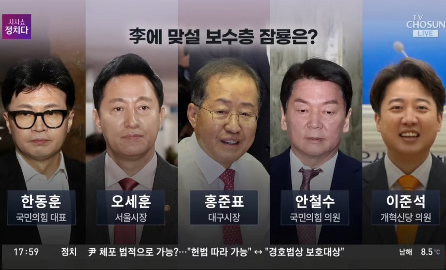  여전히 아무 입장도 없는 국힘 잠룡 5인