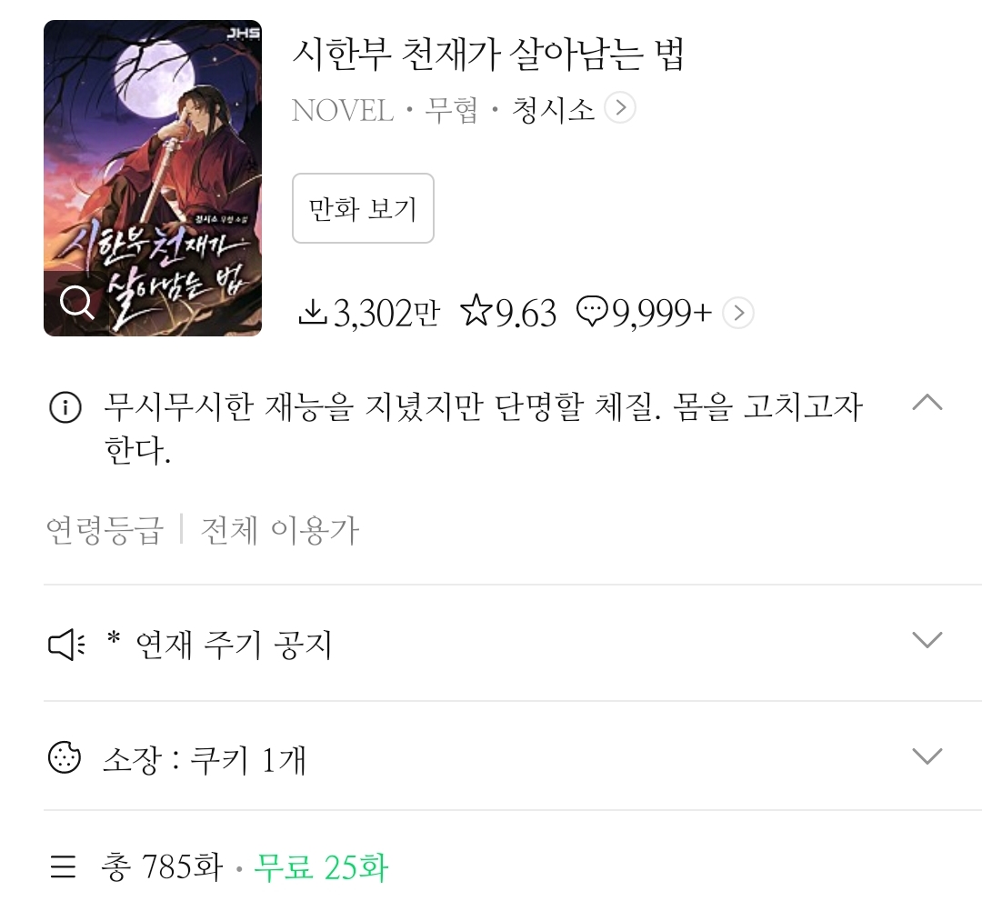 작성자 기준, 최근 끝까지 다음화를 궁금해하며 재밌게 본 무협 소설.txt | 인스티즈