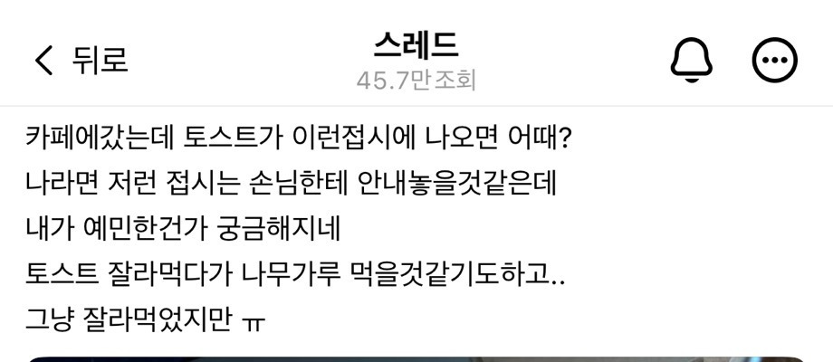 카페갔는데 토스트가 이런 접시에 나오면 어때? | 인스티즈