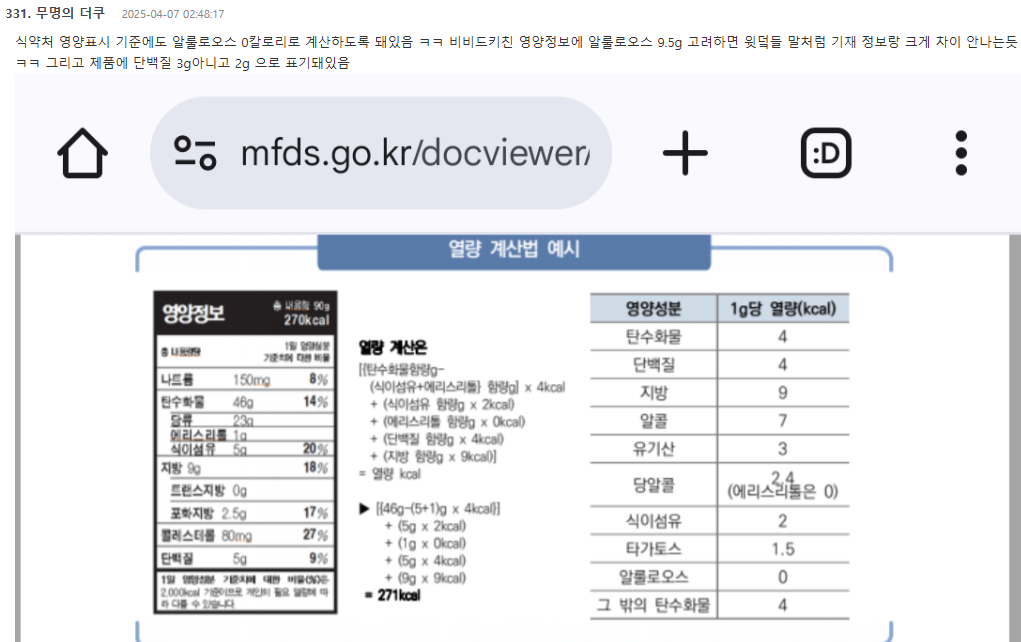 에서 핫플갔던 유튜버가 올린 비비드키친 저당소스 영양성분은 잘못된 정보라고 함! | 인스티즈