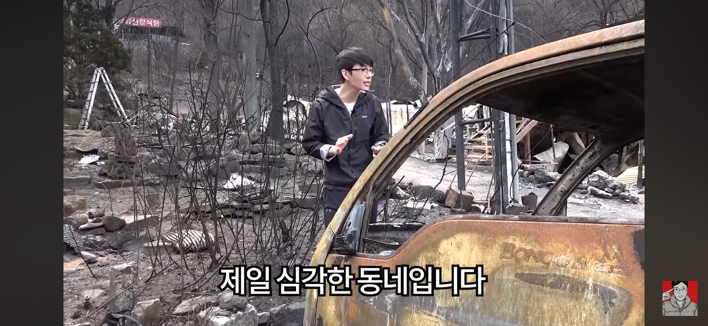 경상도 산불 피해 지역에 간 보겸 근황 | 인스티즈