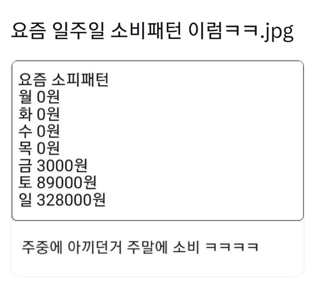  뭔가 이상한것 같은 소비패턴