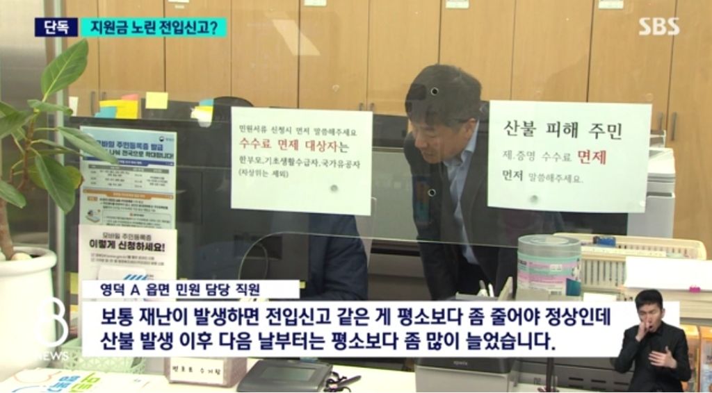 재난지원금 받으려고 급히 산불피해지역에 전입신고한 사람들 | 인스티즈