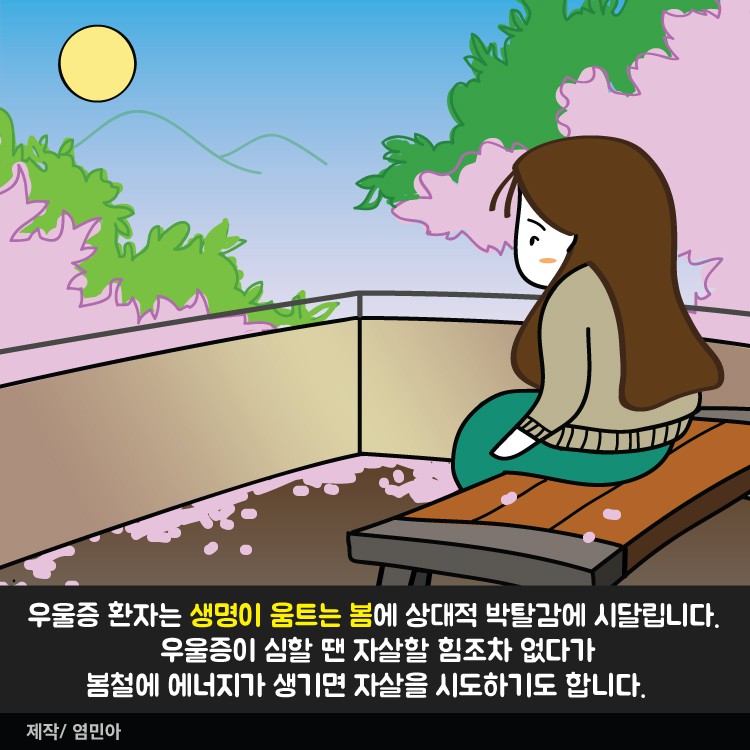 봄철에 자살률이 급증하는 현상 "스프링 피크" | 인스티즈