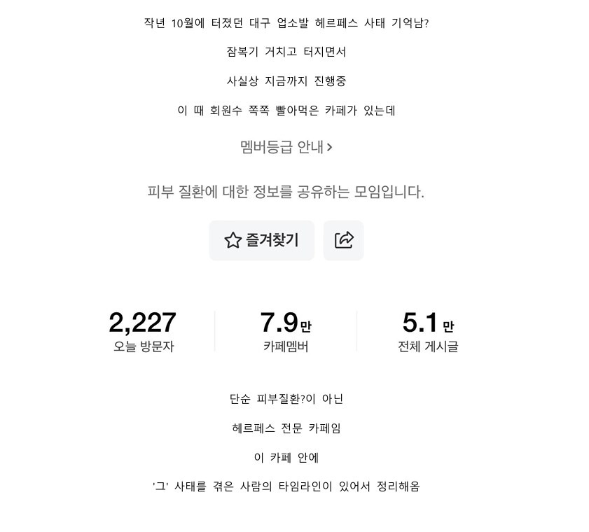 대구 성병사태 이후로 가입자수 폭발한 카페 | 인스티즈