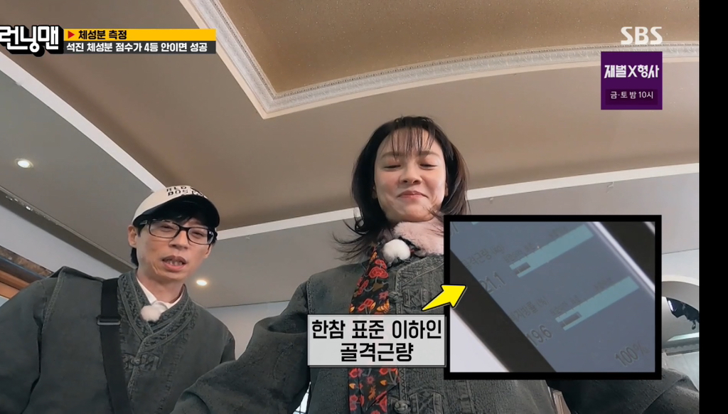 런닝맨 멤버들 인바디 + 체성분 점수 결과.jpg | 인스티즈