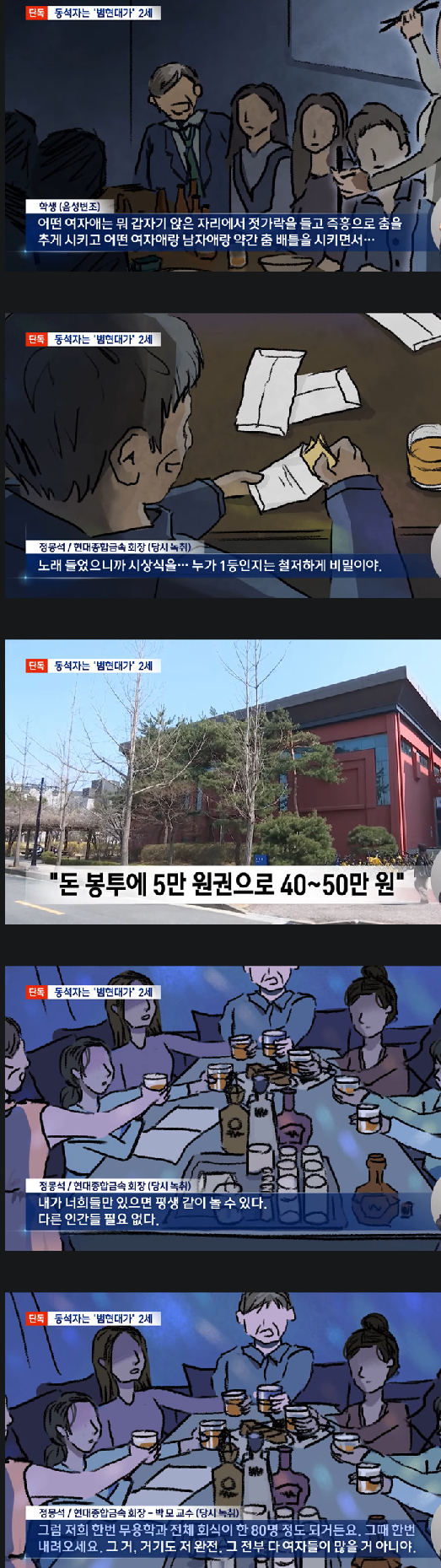 한양대 무용과 학생들 현대家 회장님 술 접대" 논란 | 인스티즈