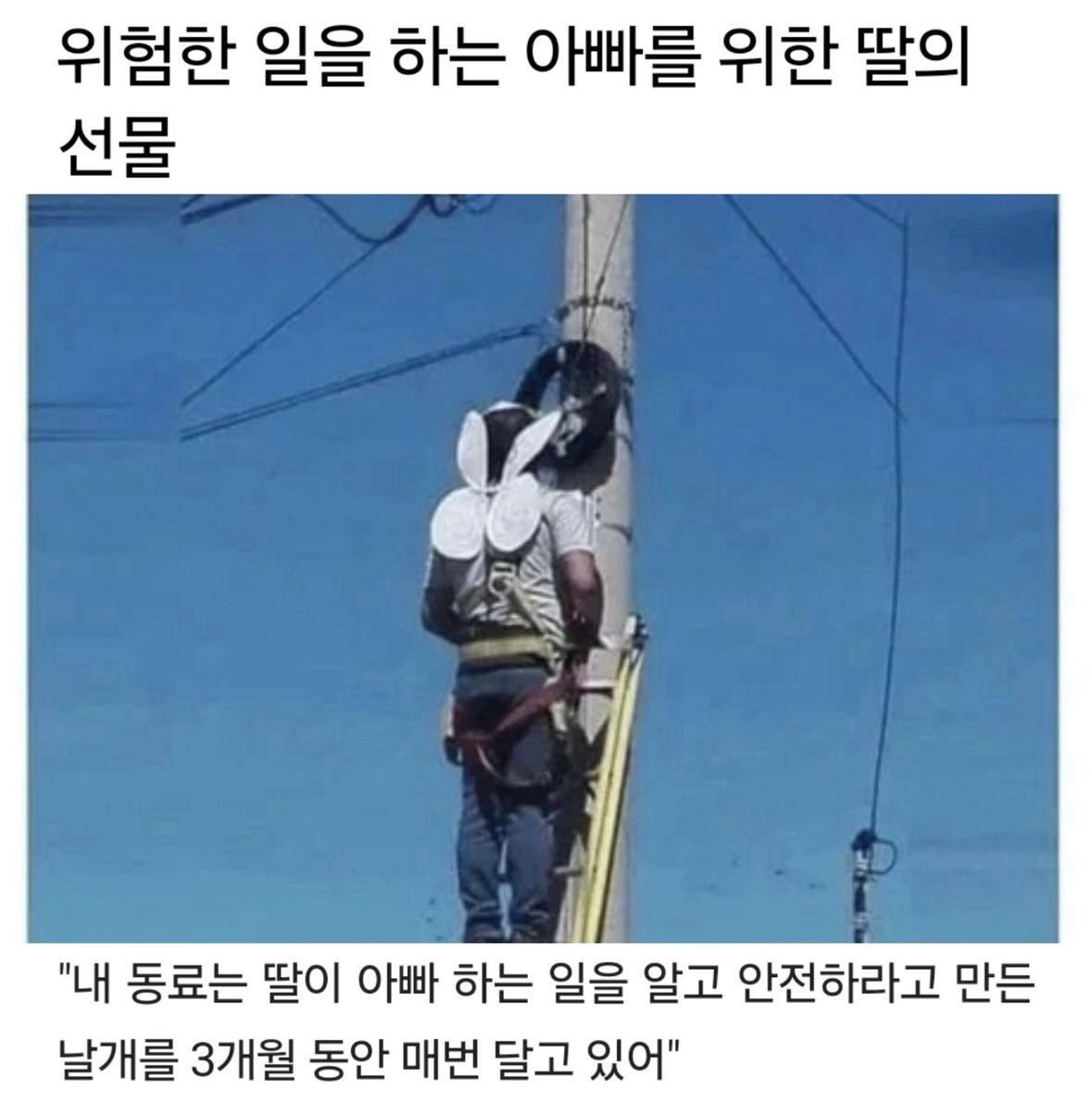  위험한 일을 하는 아빠를 위한 딸의 선물2