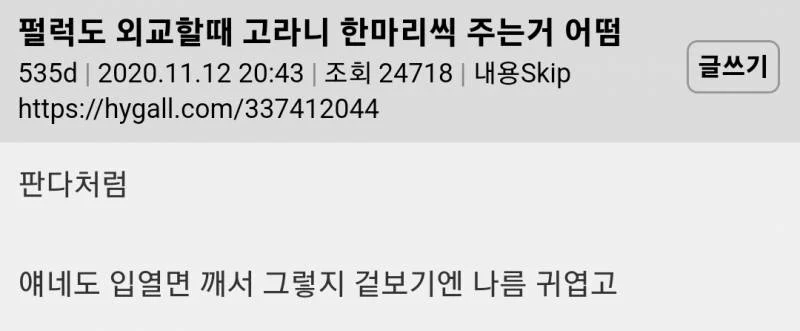 우리도 외교할 때 고라니 한마리씩 주는거 어떰 | 인스티즈