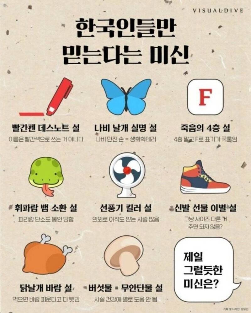  한국인들만 믿는다는 미신1
