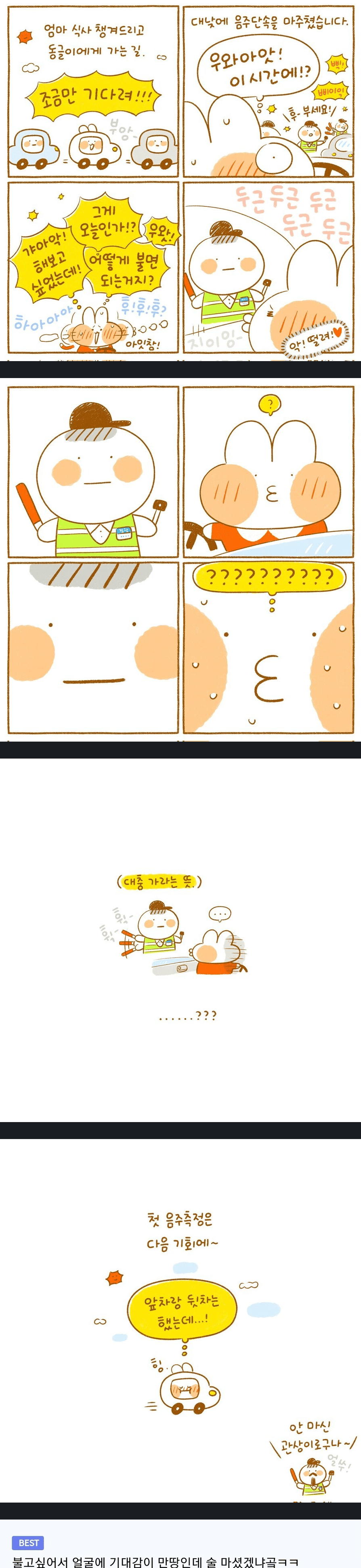  음주단속시 섭섭함이 몰려올때