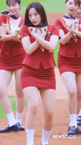 빨강 승무원 유니폼 하지원 치어리더.gif | 인스티즈