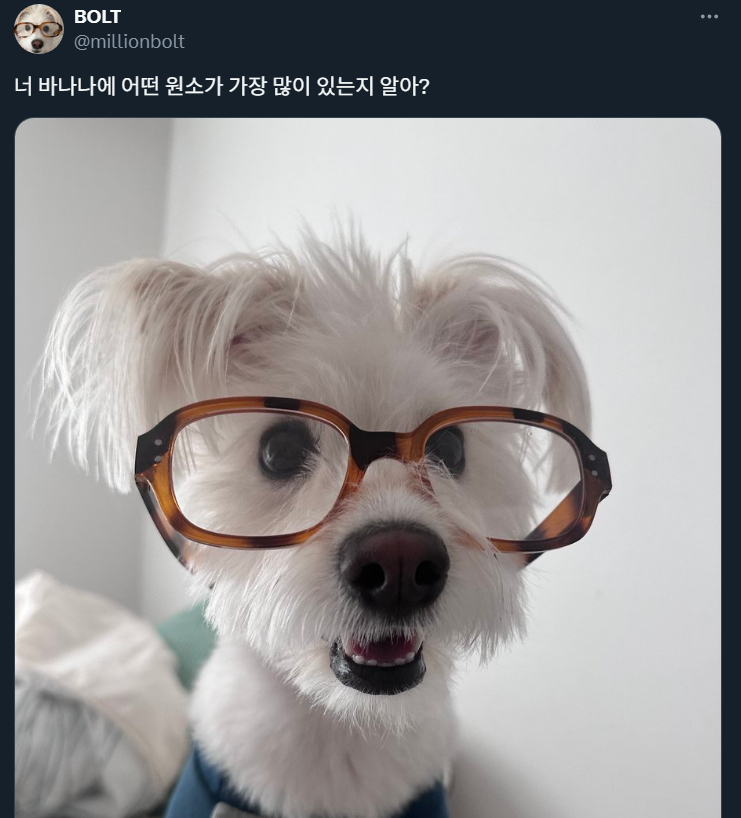  너 바나나에 어떤 원소가 가장 많이 있는지 알아?