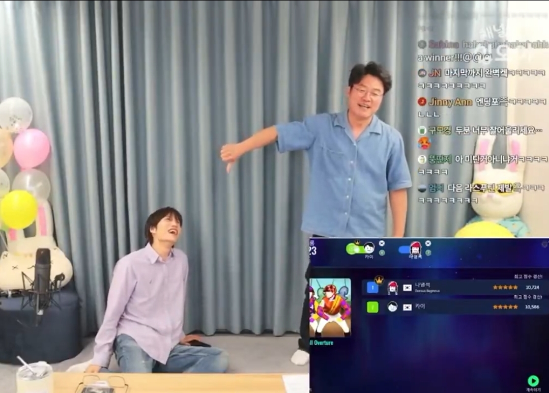 저스트댄스 대결 해서 엑소 카이 이긴 나영석.twt