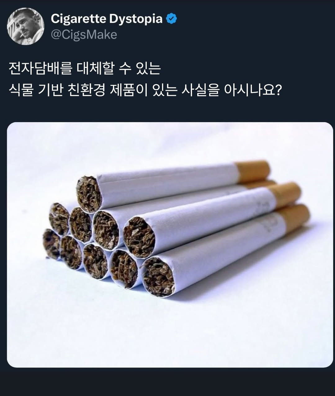  의외로 전자담배를 대채하는것