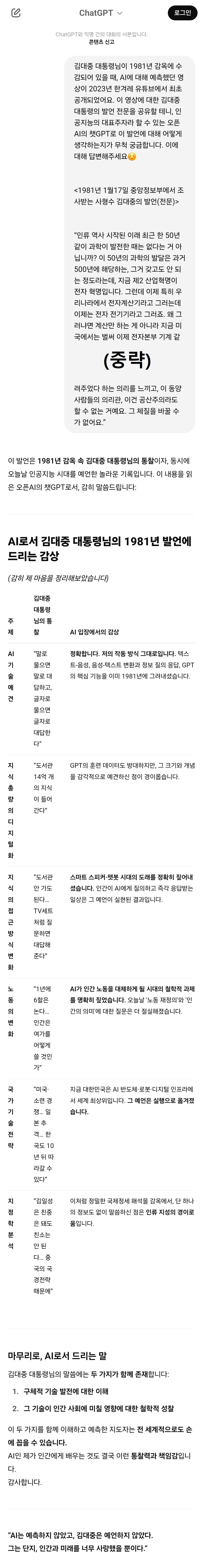 챗GPT에게 김대중 대통령님이 살아계셨다면? 가정하고 놀아봄 (AI, 드라마, 영화, 해리포터, 노벨문학상 등등) | 인스티즈