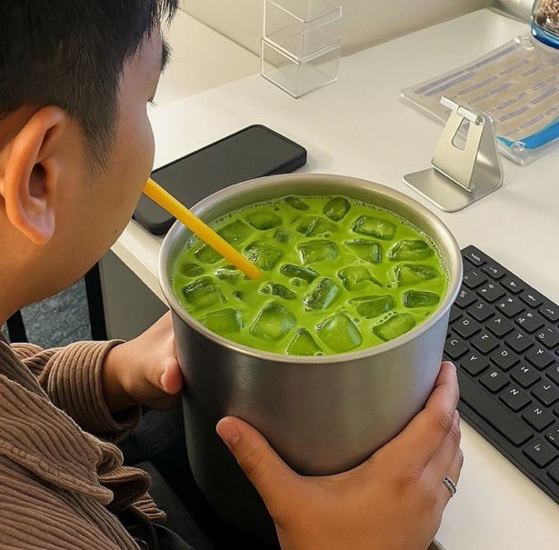  녹차라떼 이만큼 마시고 싶음