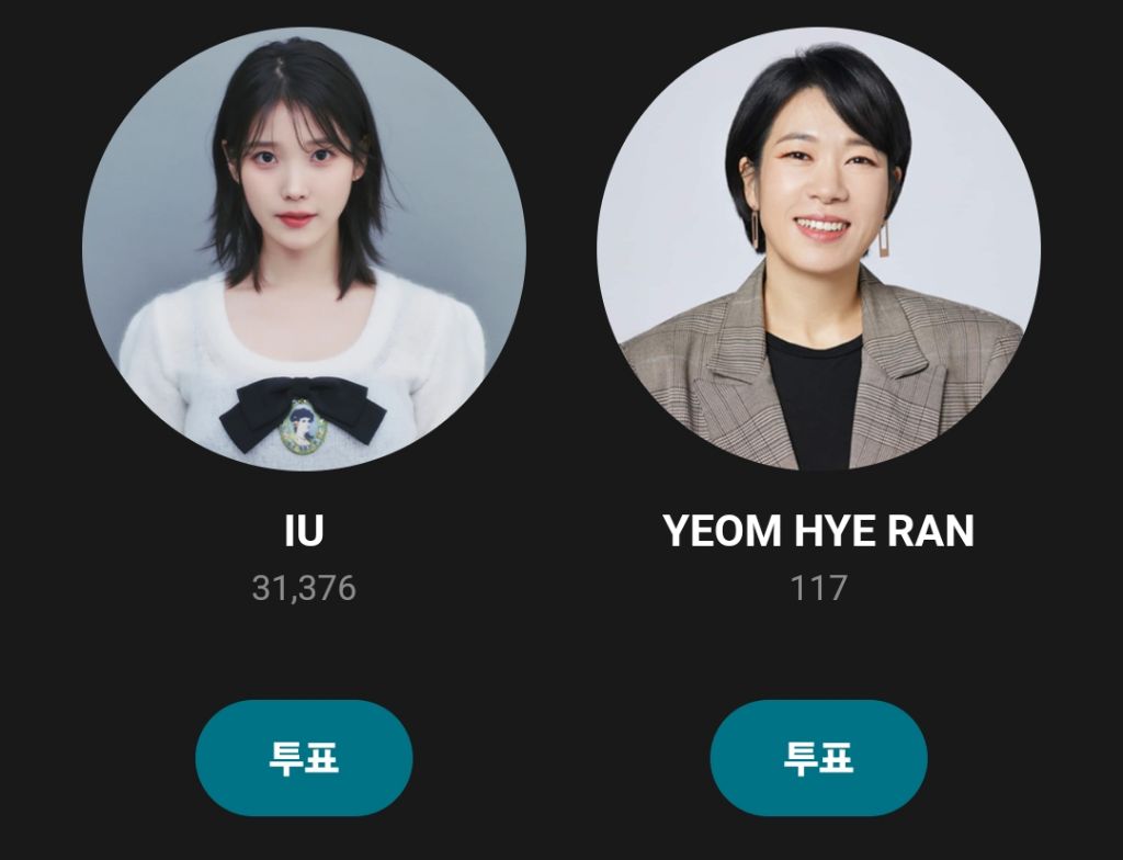 현재 백상예술대상 남녀 인기상 초반 현황 | 인스티즈