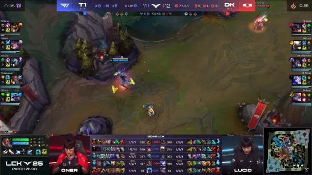  [T1 vs DK] 페이커의 낚시와 도란의 뒤잡기로 정신병 겜을 승리하는 티원