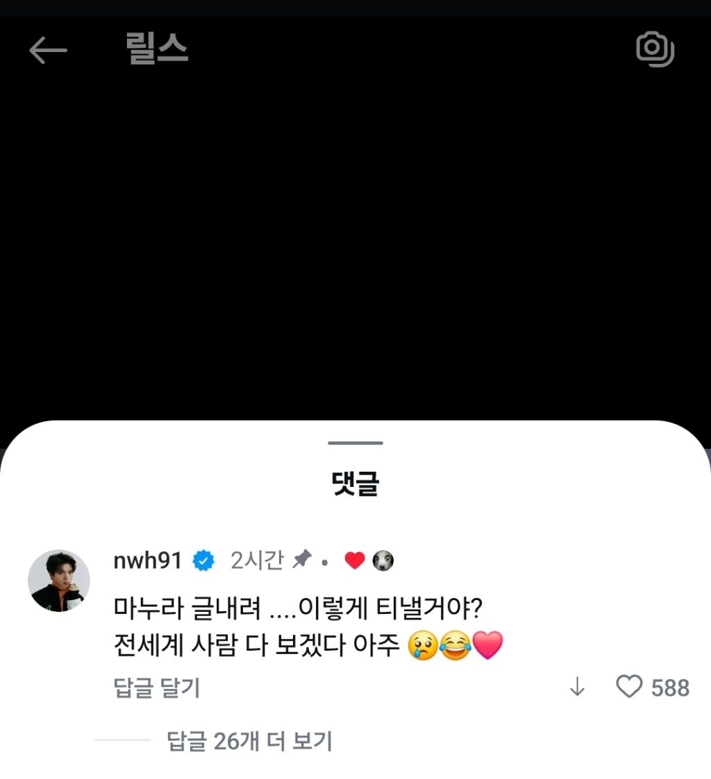  팬이 올린 콘서트 릴스에 댓글 달고간 여전히 보법이 남다른 인피니트 남우현 (ft...