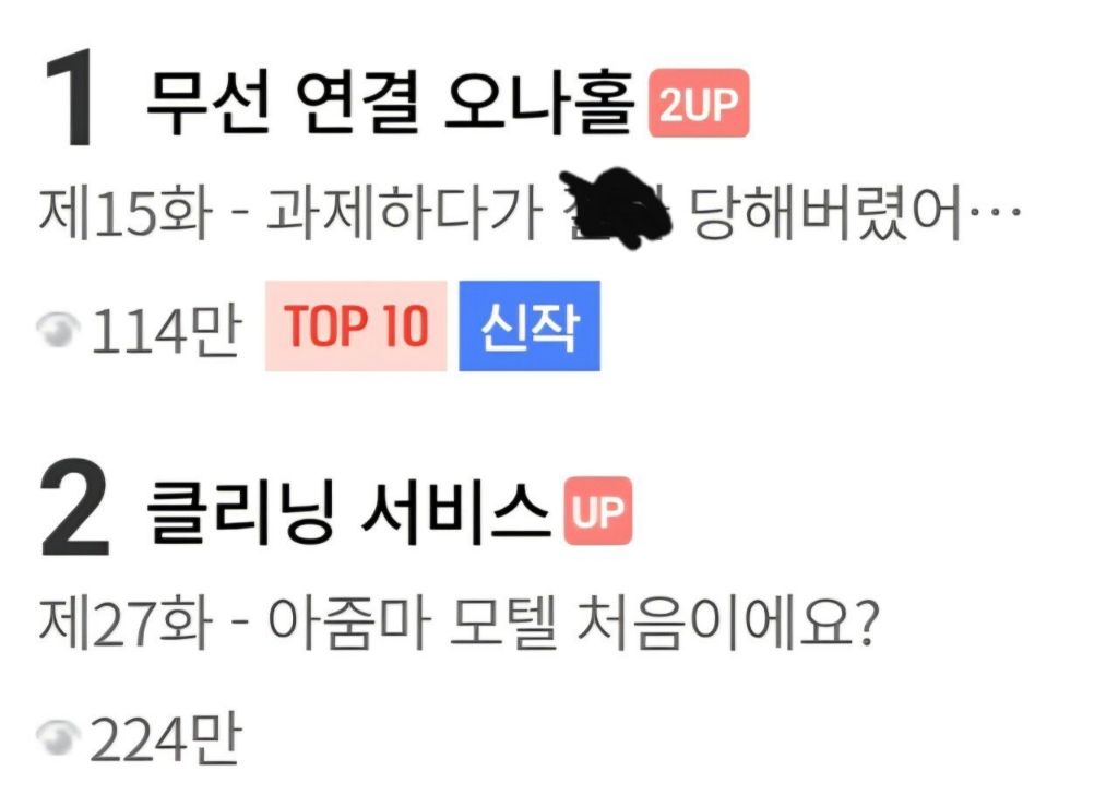 요즘 신작 나와서 작화 쩌는데 1위라는 성인 웹툰 | 인스티즈