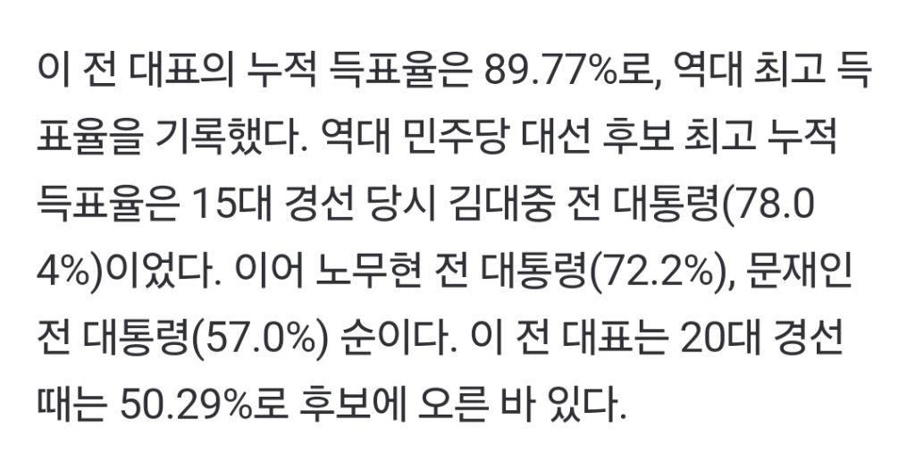 이재명이 개큰 압도적 대통령 후보인 이유 | 인스티즈
