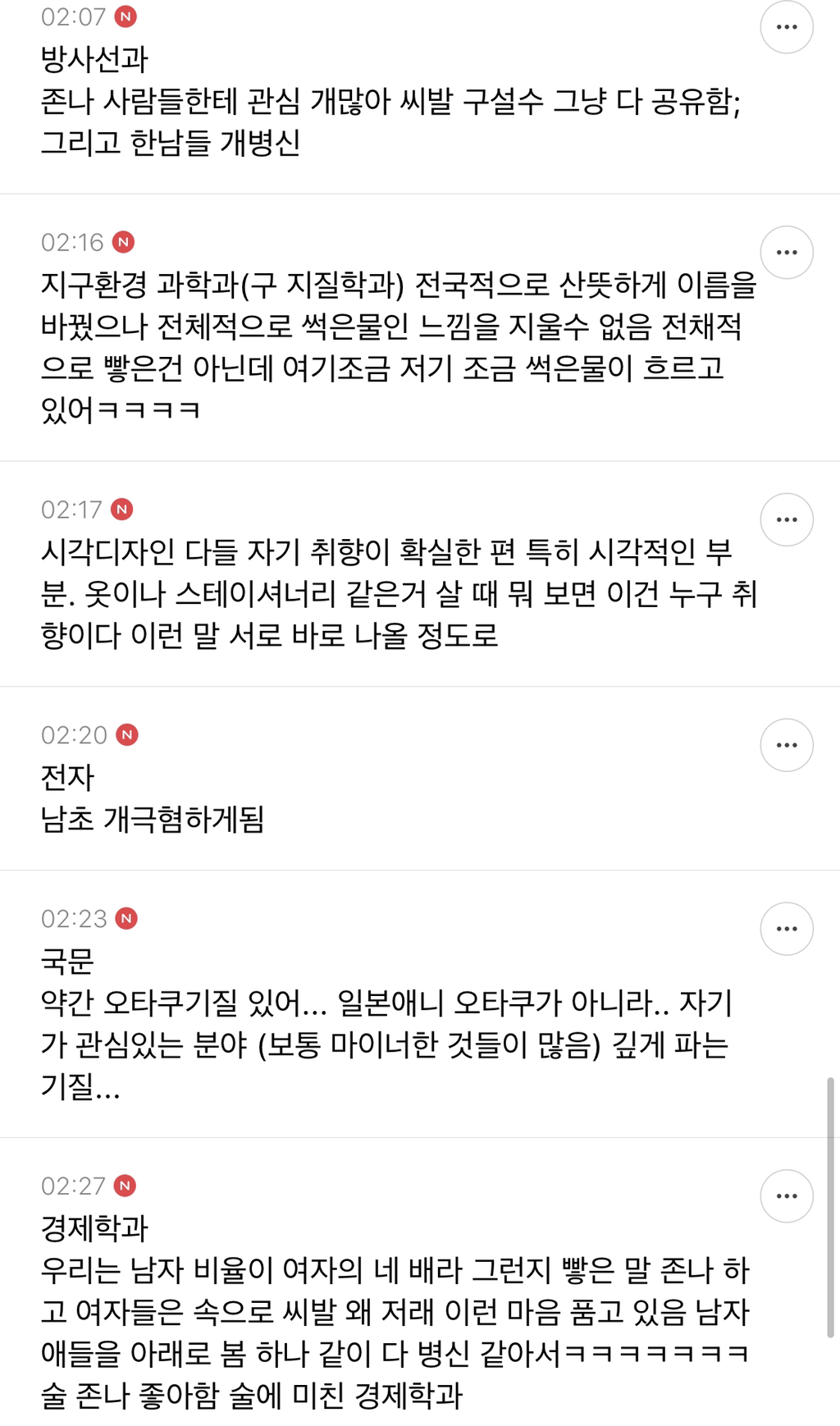흥미돋인 내가 겪은 학과 특성 달글캡쳐 | 인스티즈