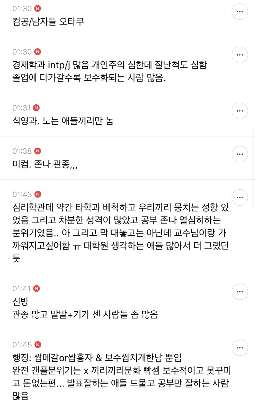 흥미돋인 내가 겪은 학과 특성 달글캡쳐 | 인스티즈