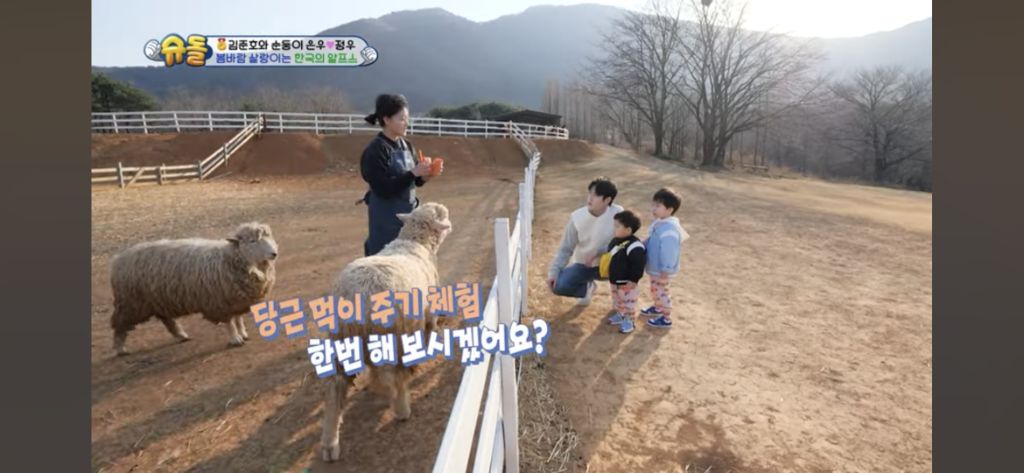 [슈돌] 목장 먹이주기 체험하는 정우 | 인스티즈