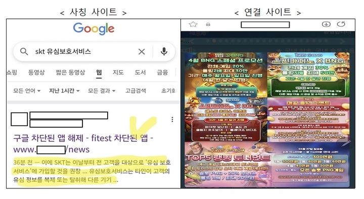 "SKT 유심 교체 공지라더니 도박사이트네?"…정부, 사칭 사이트 주의보 | 인스티즈
